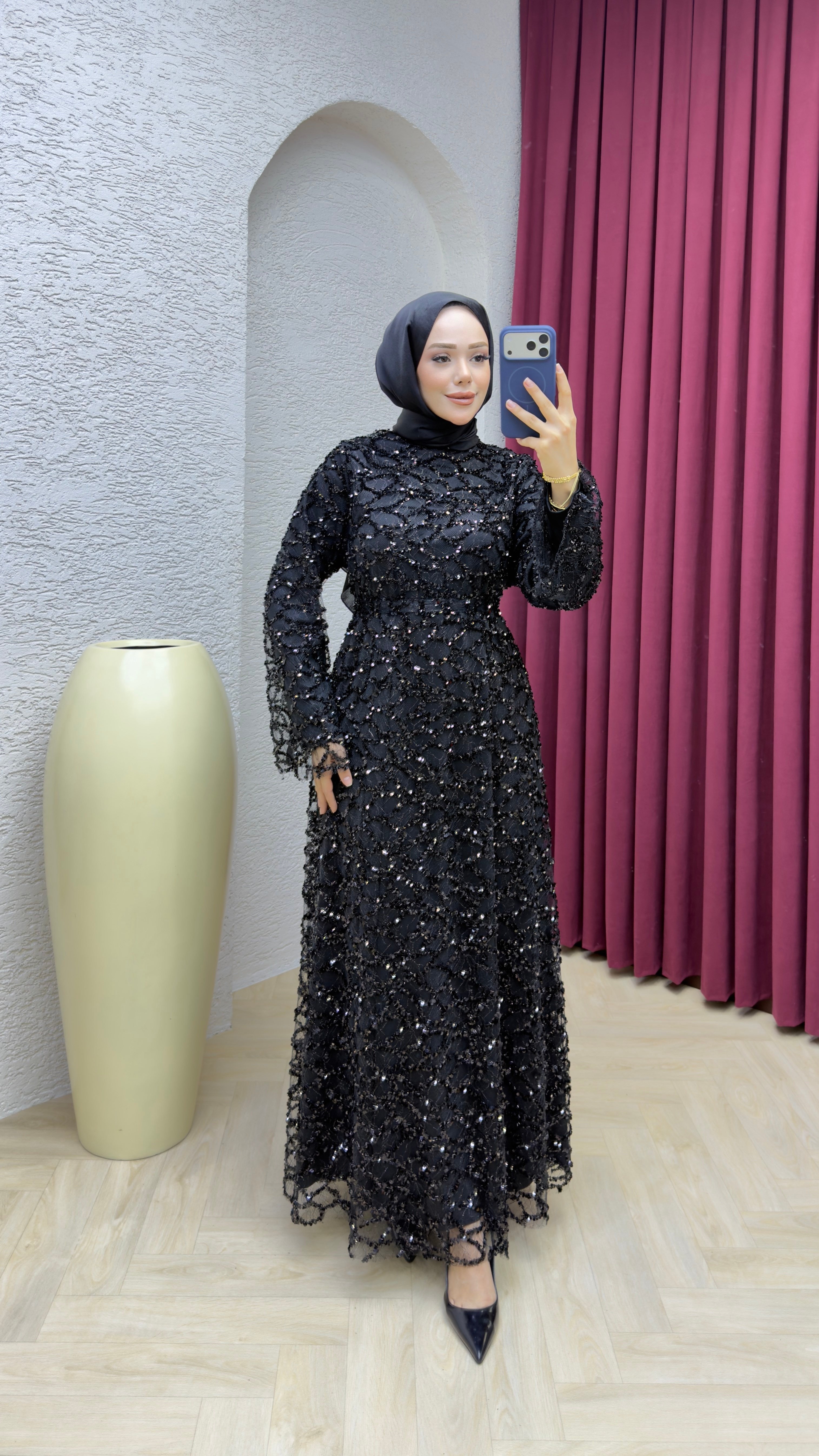 Meyra Payet Abiye 1036 Siyah