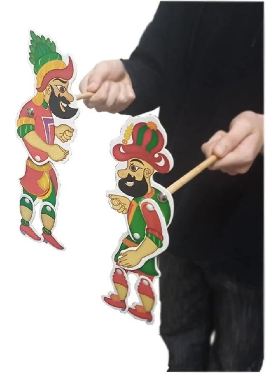 Anadolu Hacivat ve Karagöz Kukla - Geleneksel Gölge Oyunu Seti
