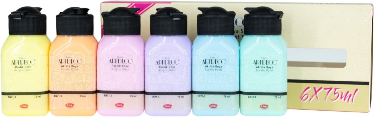 ARTDECO AS2 AKRİLİK BOYA 6*75ML PASTEL
