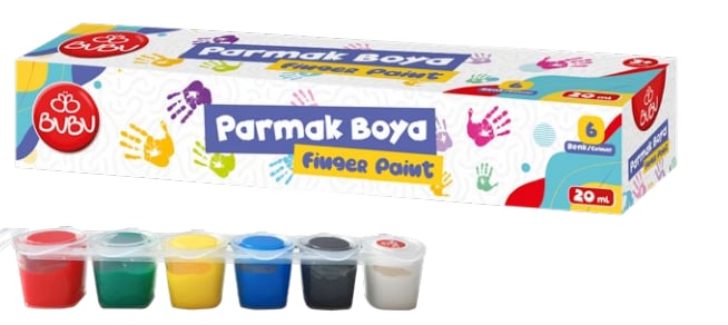 BUBU PARMAK BOYA 6 RENK 20 ML