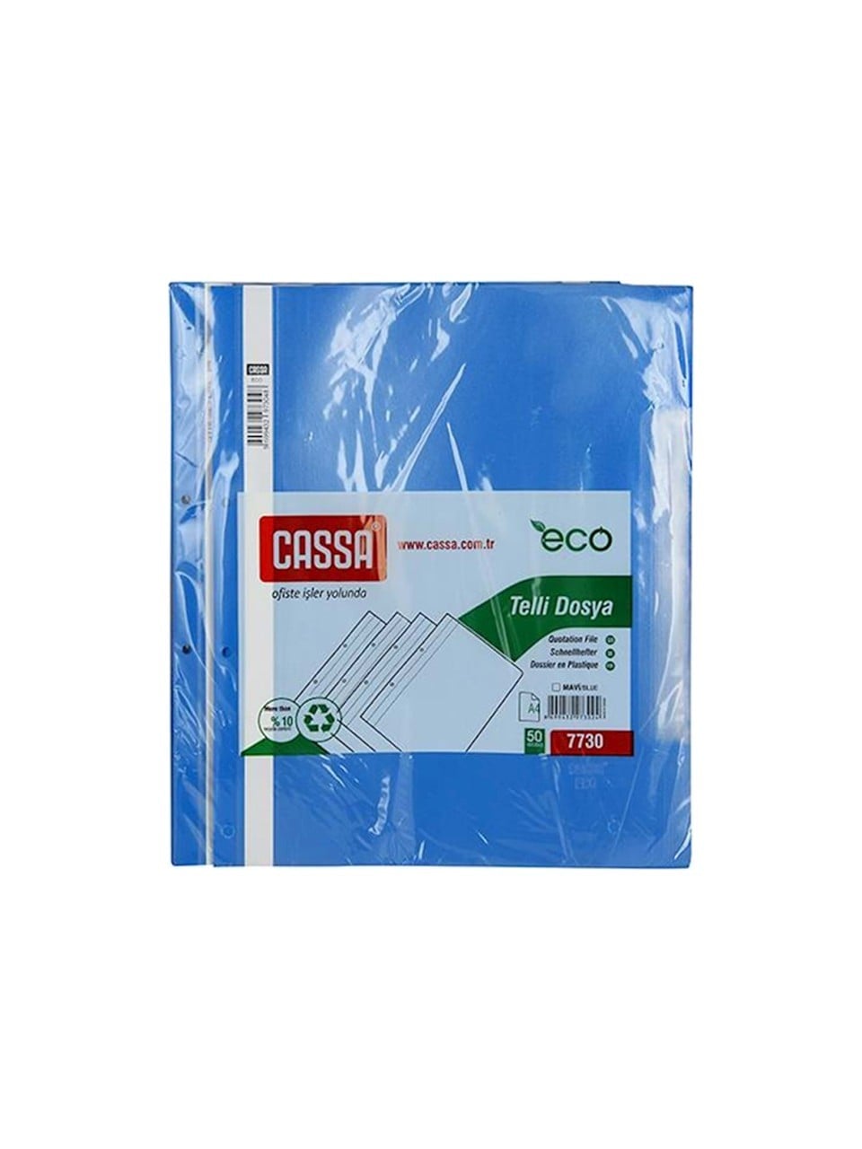 Cassa Telli Dosya Ekonomik 50'Li Paket (7730) Renk - Mavi