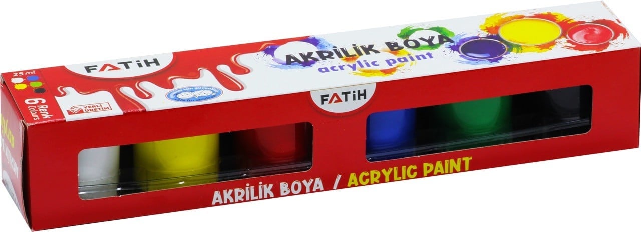 FATİH 55500 6 RENK AKRİLİK BOYA 25 ML