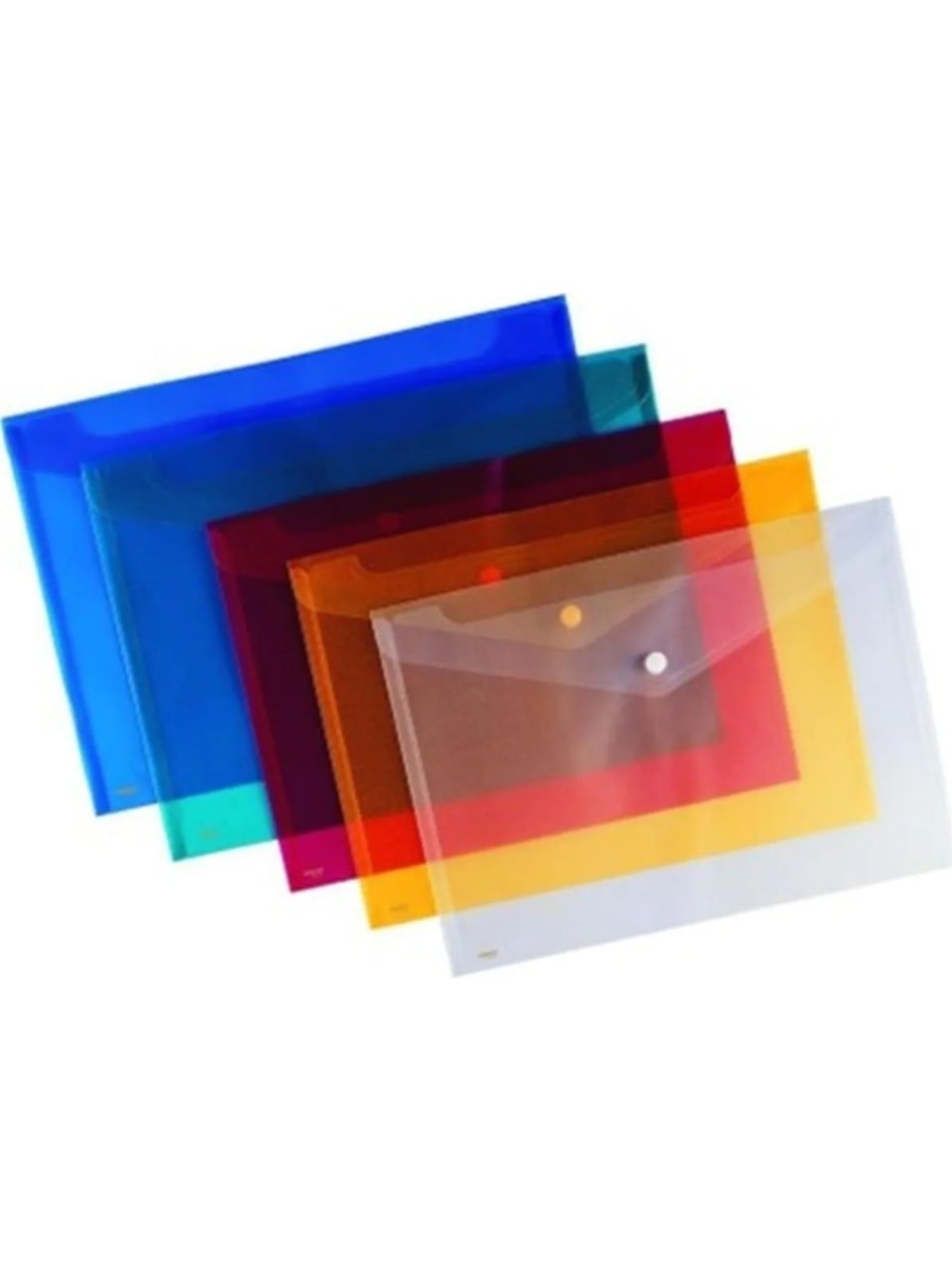 My Clear Bag Renkli Çıtçıtlı Dosya W-290 3 ADET
