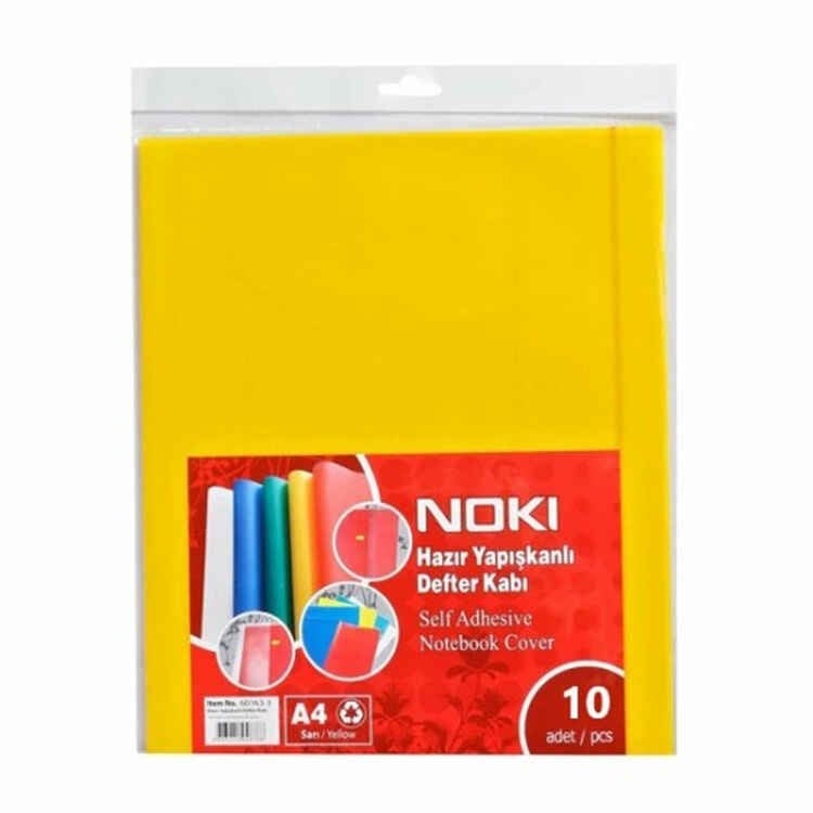 NOKİ A4 HAZIR DEFTER KABI SARI 10 LU 