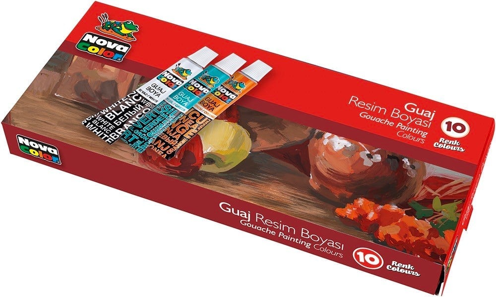 NOVA COLOR NC-102 GUAJ BOYA TÜP 10 RENK