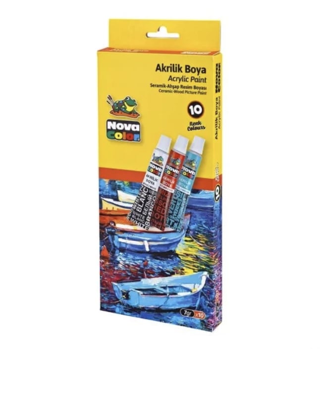 NOVA COLOR NC-287 AKRİLİK BOYA TÜP 10 RENK