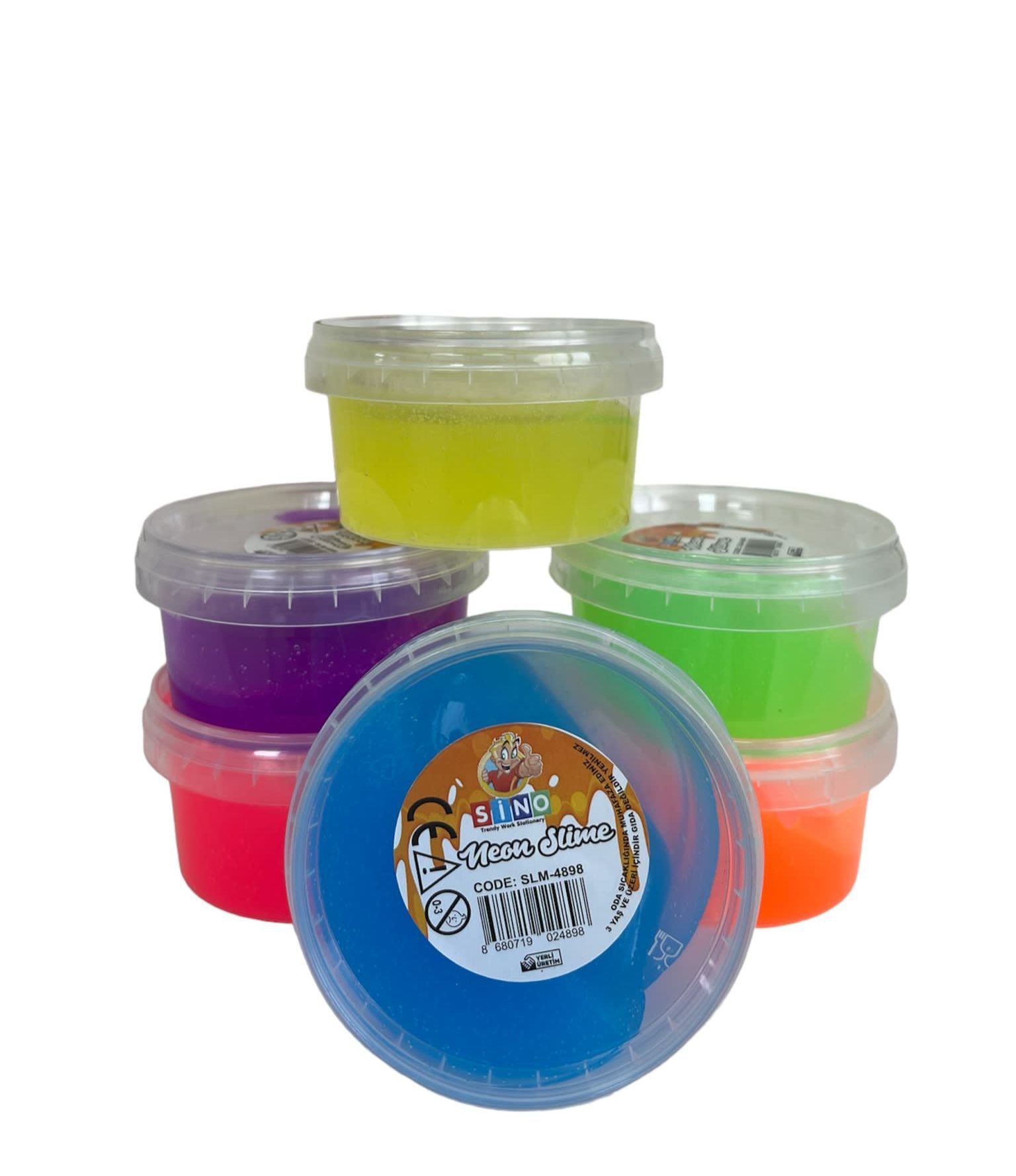 SİNO SLM-0013 NEON YUVARLAK SLİME 5 ADET