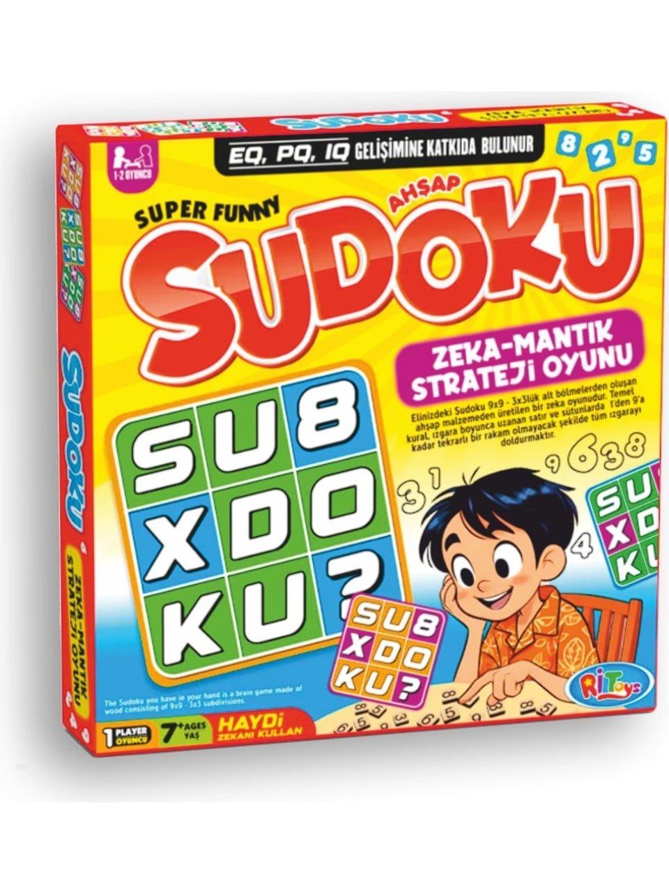 Sudoku - Ahşap Kutu Zeka Oyunu Çocuklar ve Yetişkinler İçin Eğitici Oyun