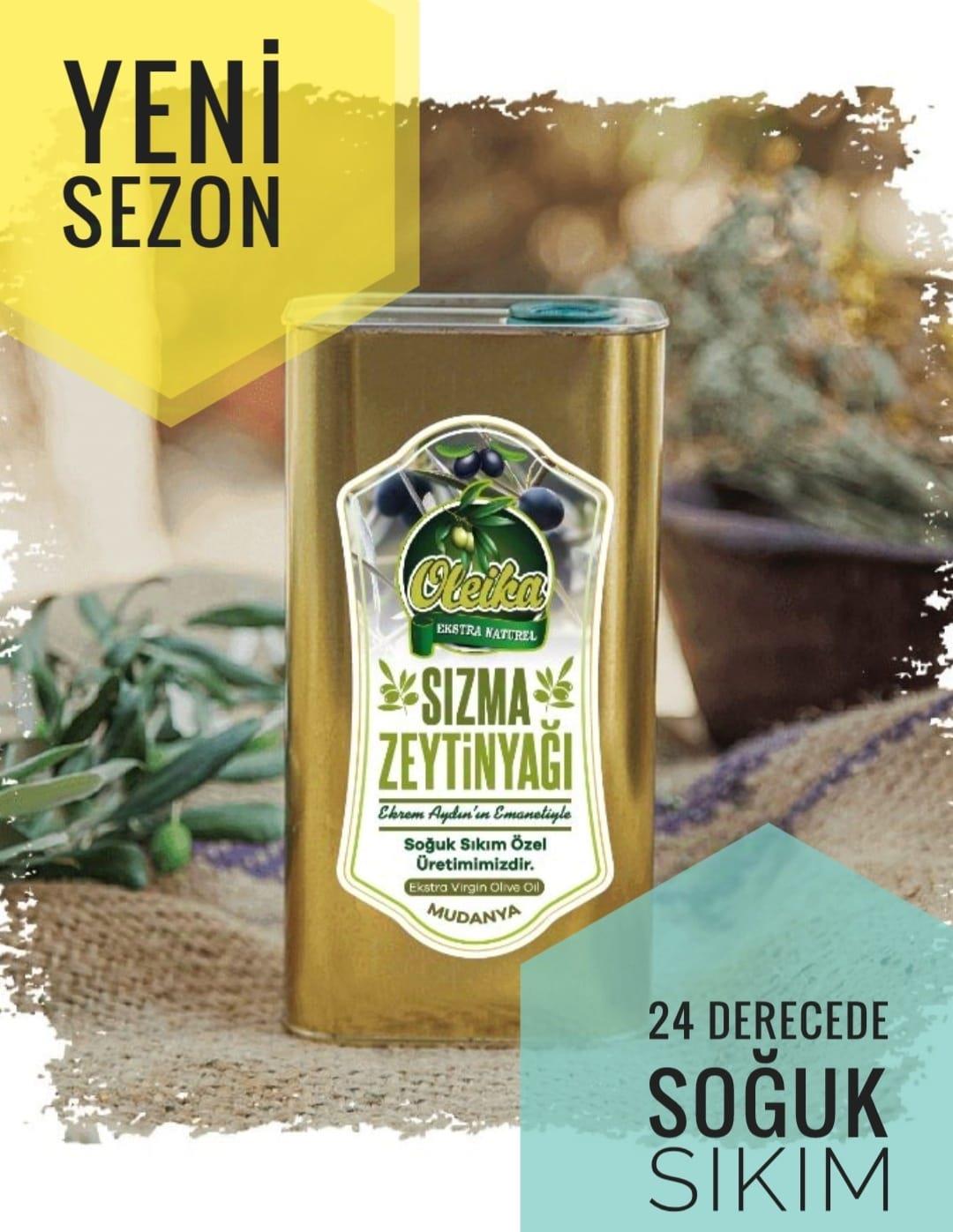 YENİ SEZON SATIŞTA! GÖNDERİMLERİMİZ 25 KASIM'DAN İTİBAREN BAŞLIYOR OLEİKA 5 LİTRE SOĞUK SIKIM NORMAL HASAT DOĞAL SIZMA ZEYTİNYAĞI