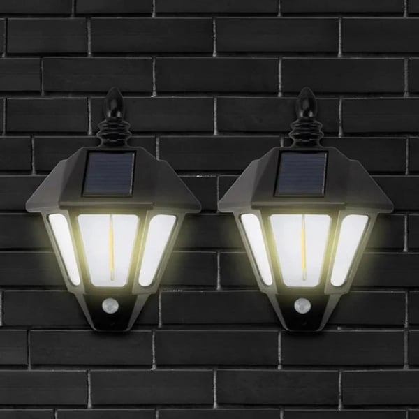 2'li Solar Cob Led Sensörlü Duvar Lambası