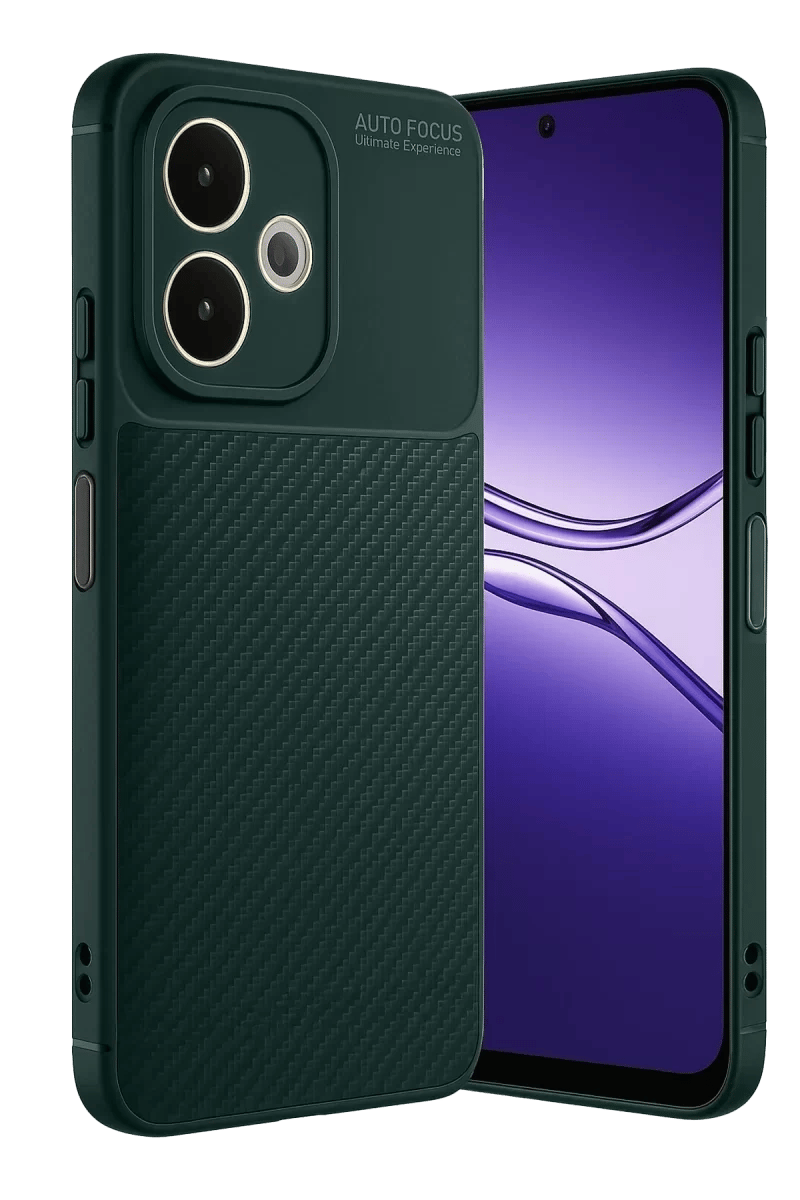 A5 Pro 4G Kılıf Auto Focus Karbon Kapak - Koyu Yeşil