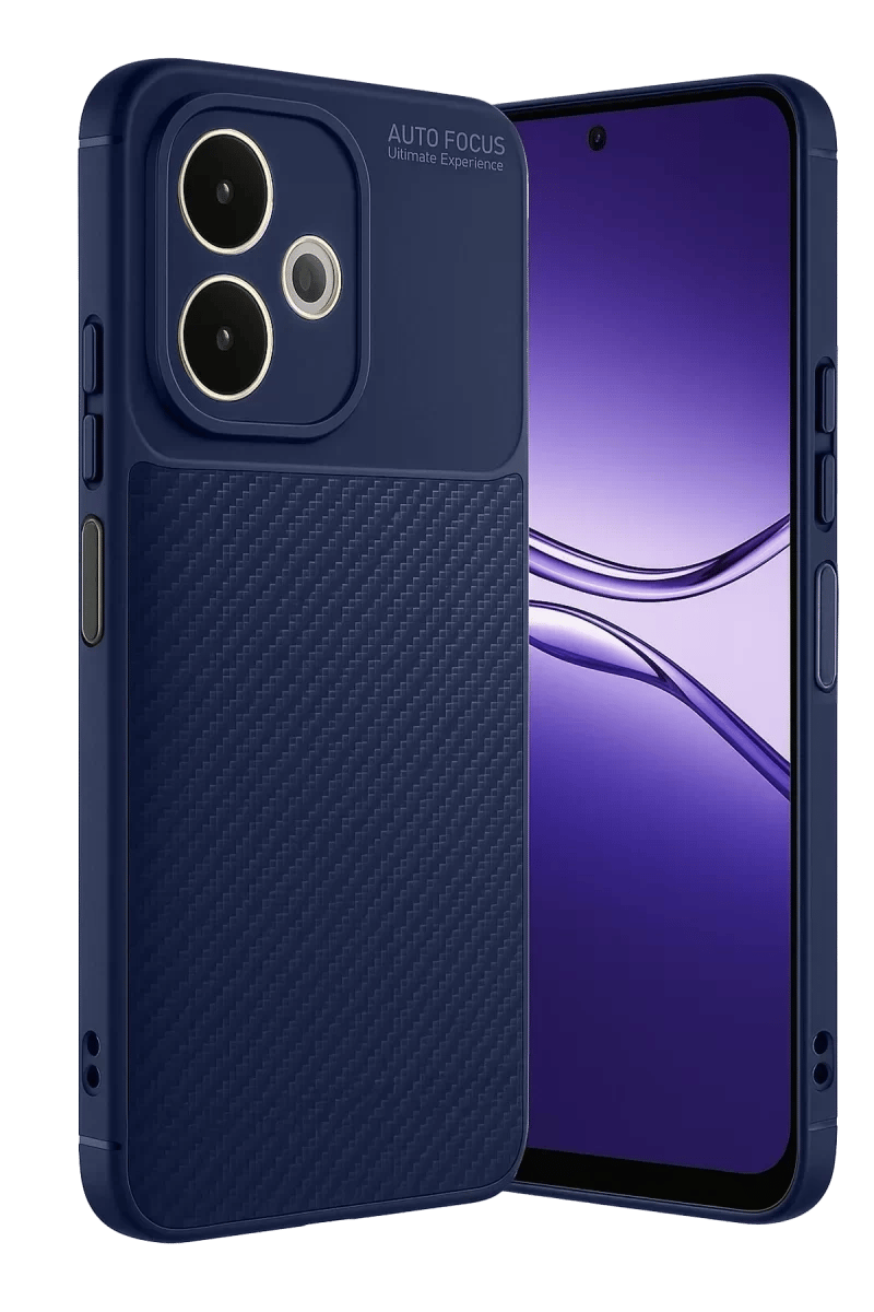 A5 Pro 4G Kılıf Auto Focus Karbon Kapak - Lacivert