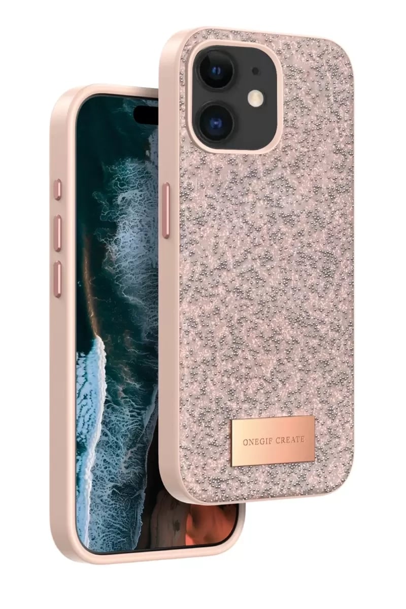 Apple iPhone 11 Bright Simli Kapak - Pembe