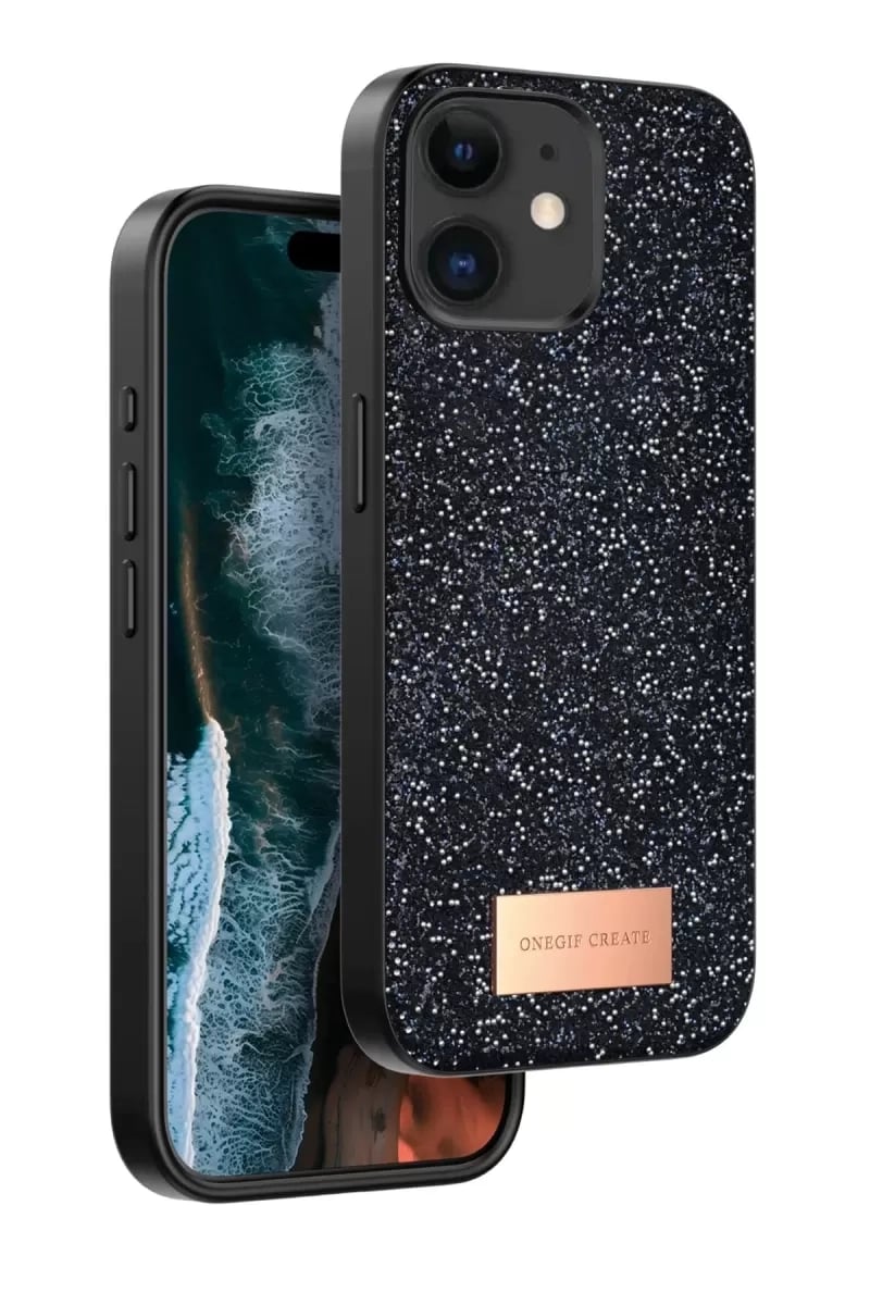 Apple iPhone 11 Bright Simli Kapak - Siyah