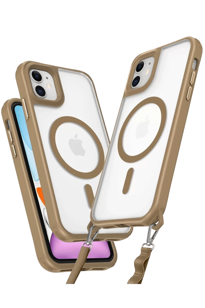 Apple iPhone 11 Kılıf Enka Magsafe Silikon Kılıf - Desert