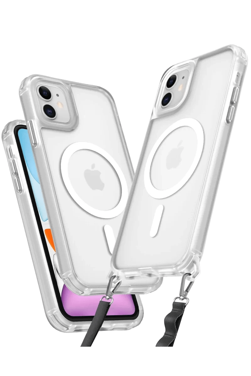 Apple iPhone 11 Kılıf Enka Magsafe Silikon Kılıf - Şeffaf