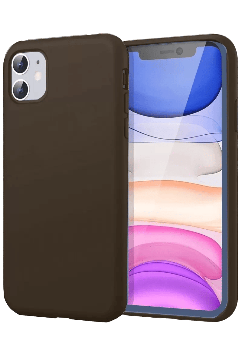 Apple iPhone 11 Kılıf First Silikon - Kahverengi