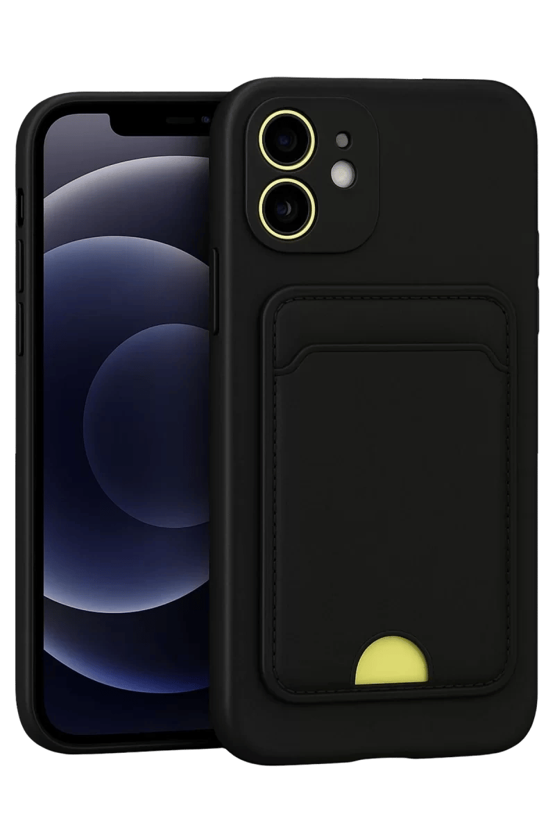 Apple iPhone 11 Kılıf Kelvin Kartvizitli Silikon - Siyah