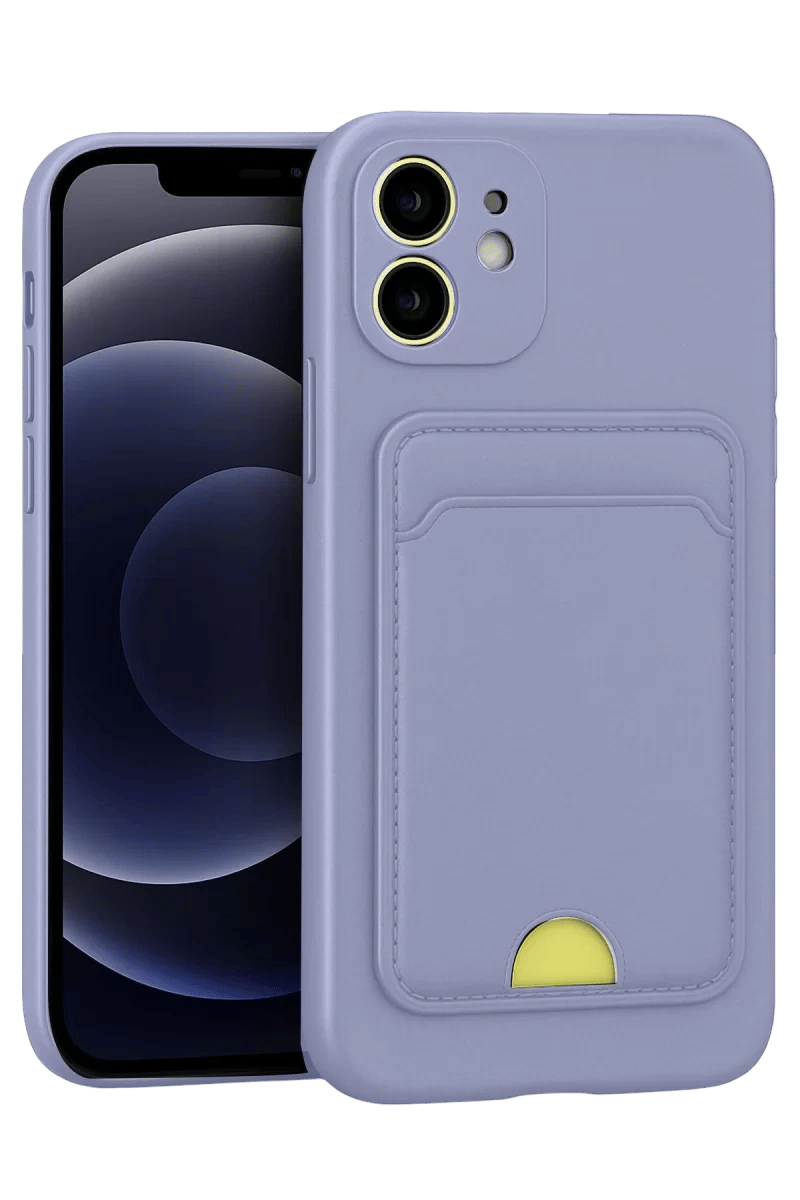 Apple iPhone 11 Kılıf Kelvin Kartvizitli Silikon - Lila