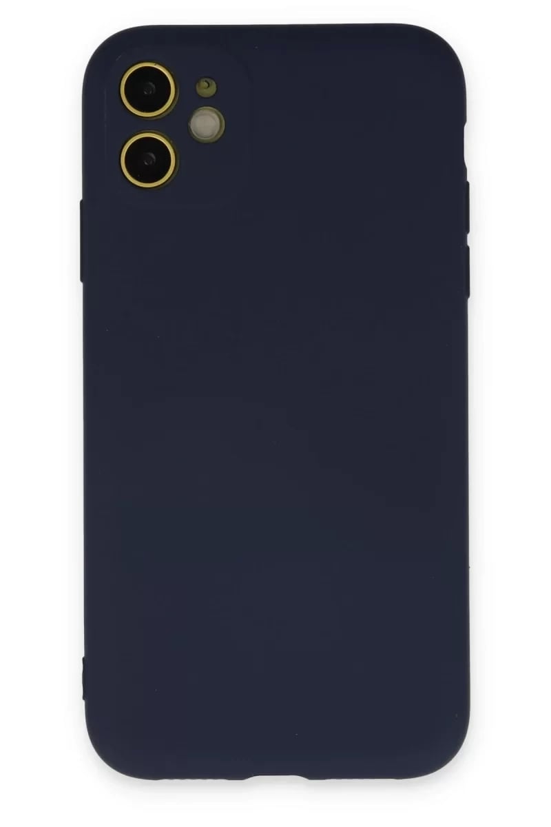 Apple iPhone 11 Kılıf Nano içi Kadife Silikon - Lacivert