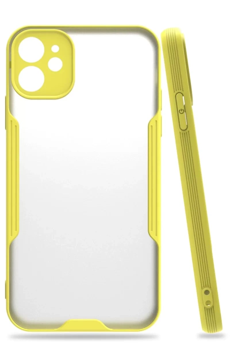 Apple iPhone 11 Kılıf Platin Silikon - Sarı
