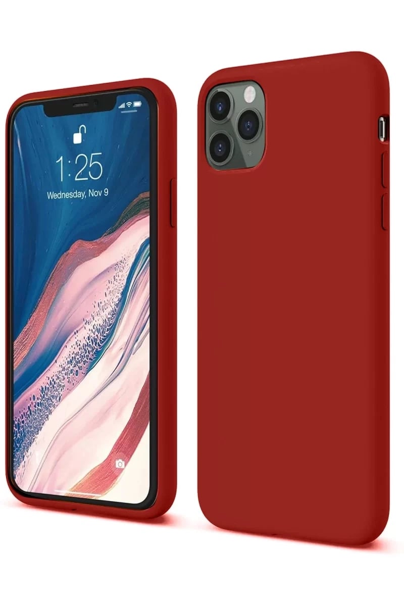 Apple iPhone 11 Pro Kılıf First Silikon - Bordo