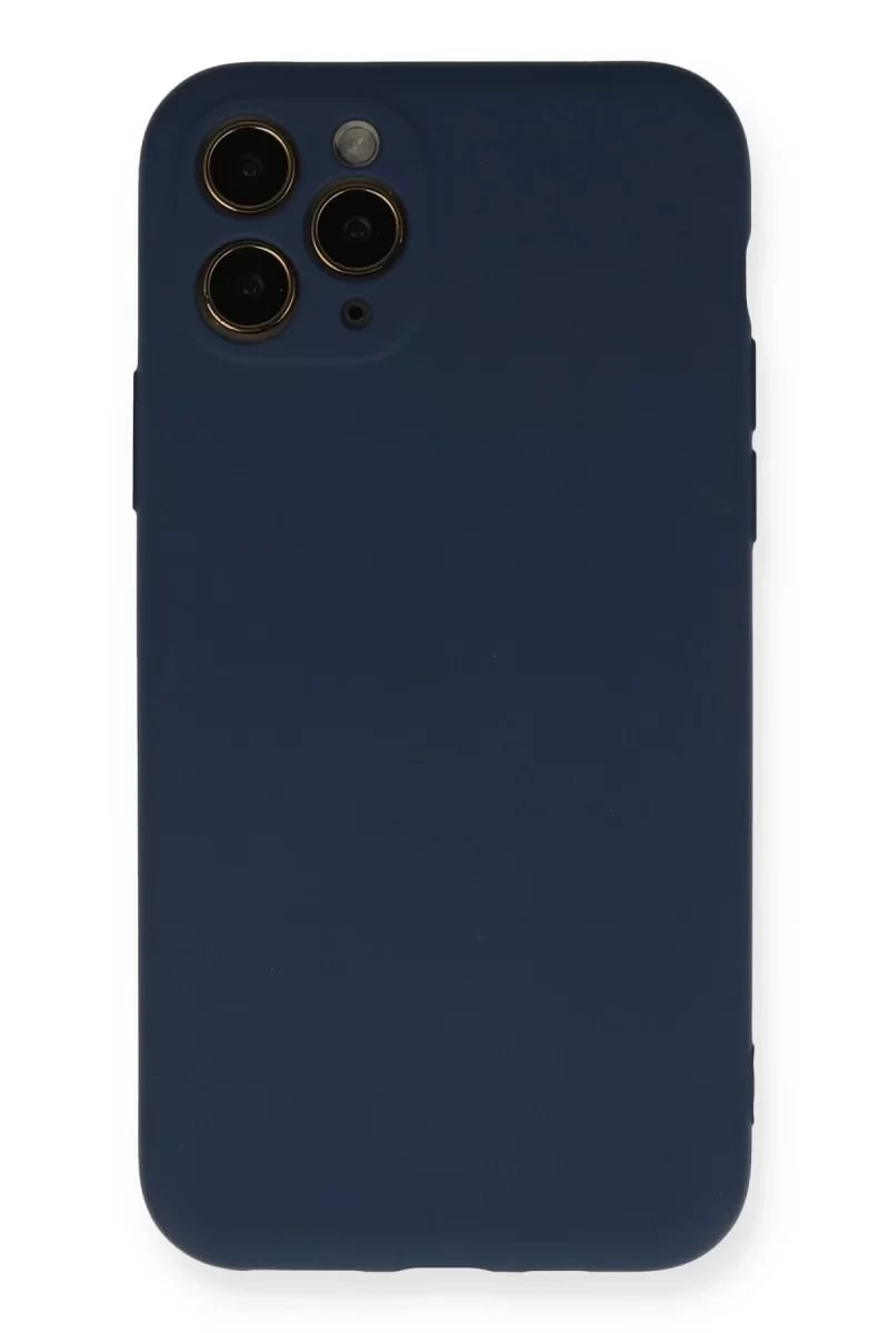 Apple iPhone 11 Pro Kılıf Nano içi Kadife Silikon - Lacivert
