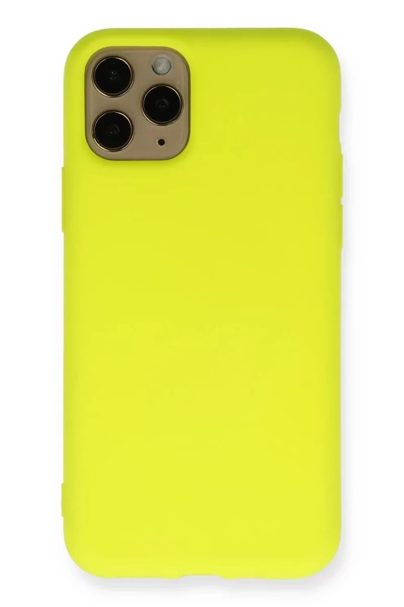 Apple iPhone 11 Pro Kılıf Nano içi Kadife Silikon - Sarı