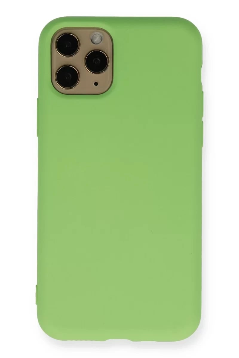 Apple iPhone 11 Pro Kılıf Nano içi Kadife Silikon - Yeşil
