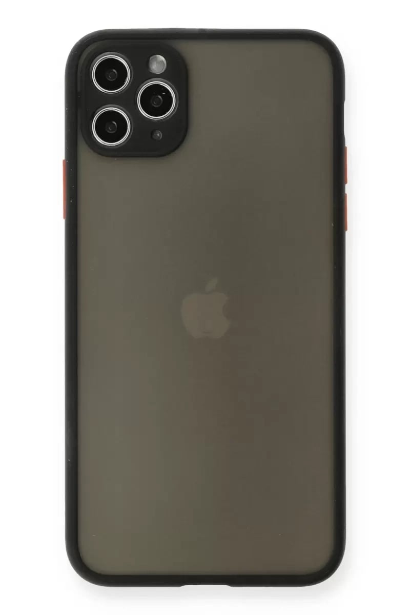 Apple iPhone 11 Pro Max Kılıf Montreal Silikon Kapak - Siyah