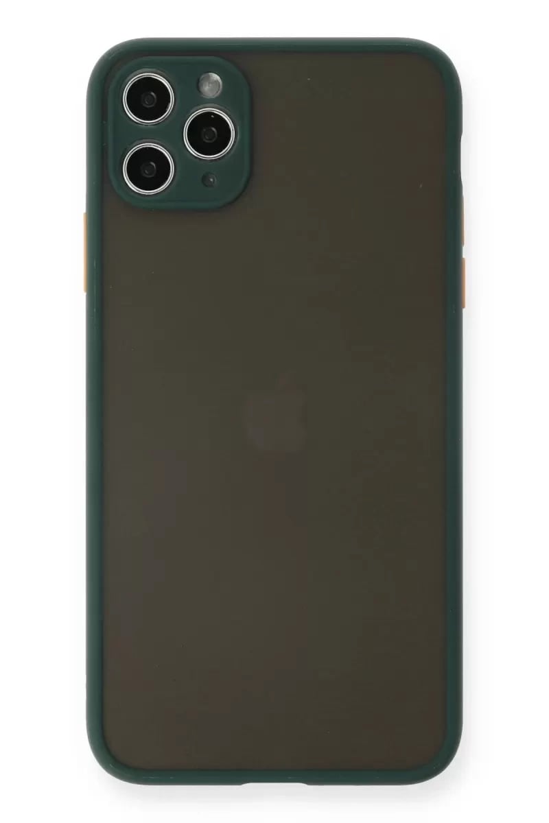 Apple iPhone 11 Pro Max Kılıf Montreal Silikon Kapak - Yeşil
