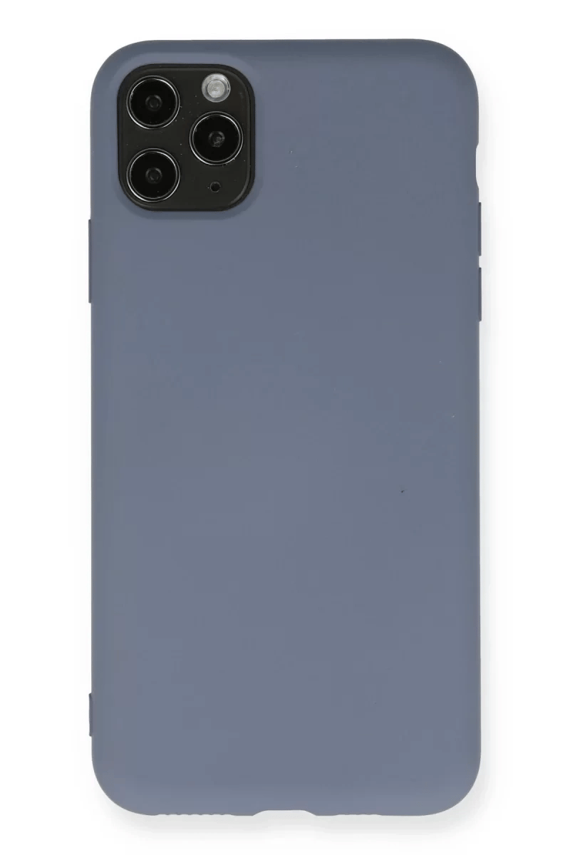 Apple iPhone 11 Pro Max Kılıf Nano içi Kadife Silikon - Gri