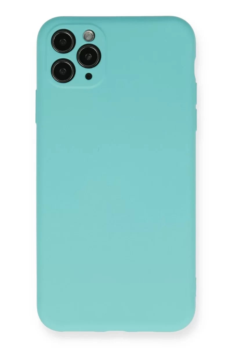 Apple iPhone 11 Pro Max Kılıf Nano içi Kadife Silikon - Turkuaz