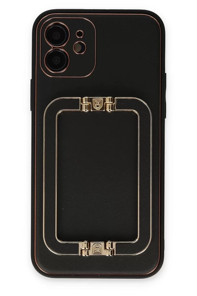 Apple iPhone 12 Kılıf Coco Elit Kapak - Siyah