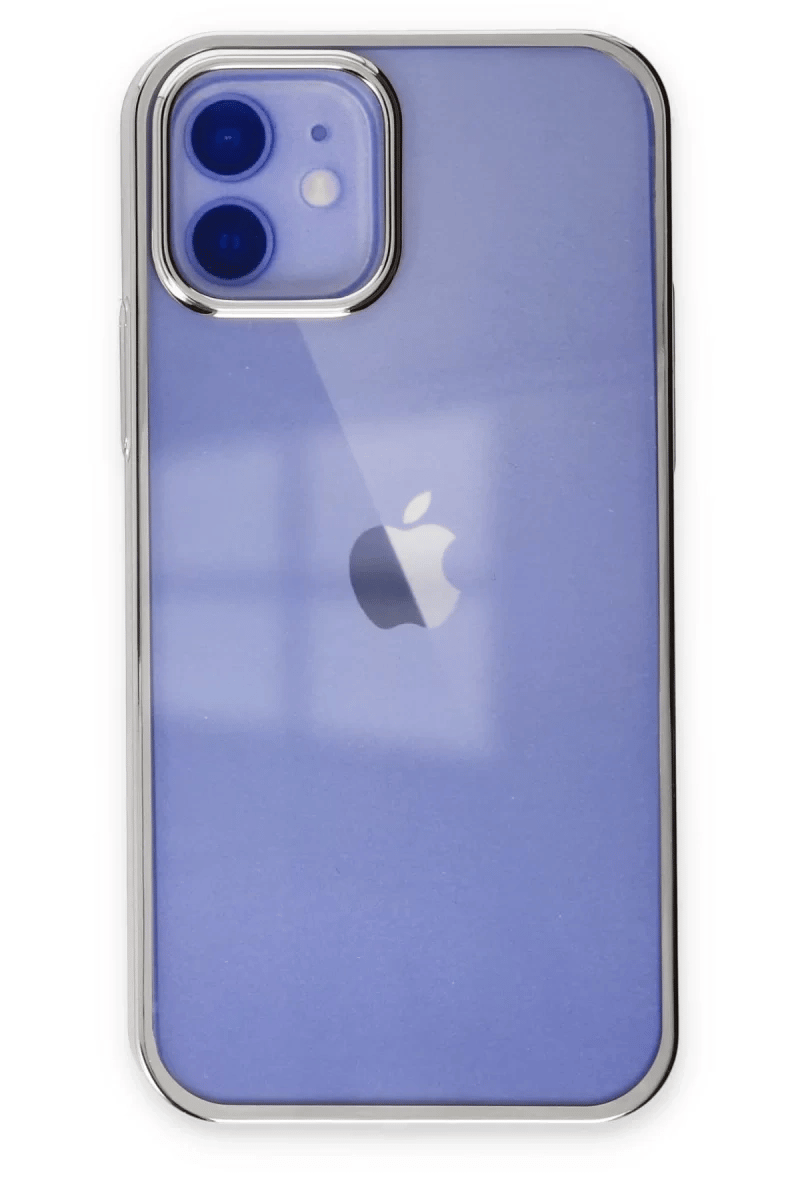 Apple iPhone 12 Kılıf Element Silikon - Gümüş