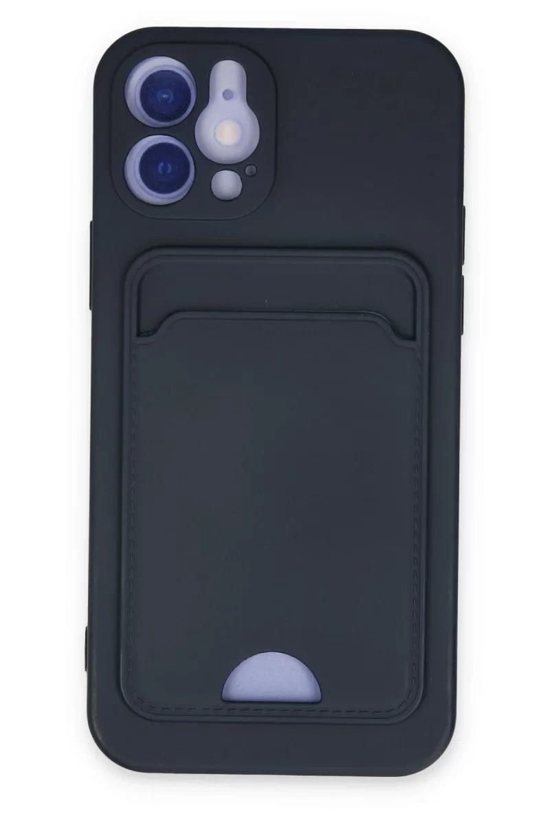 Apple iPhone 12 Kılıf Kelvin Kartvizitli Silikon - Lacivert