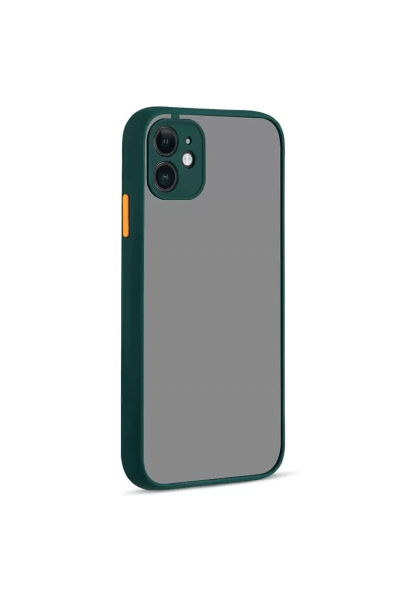 Apple iPhone 12 Kılıf Montreal Silikon Kapak - Yeşil