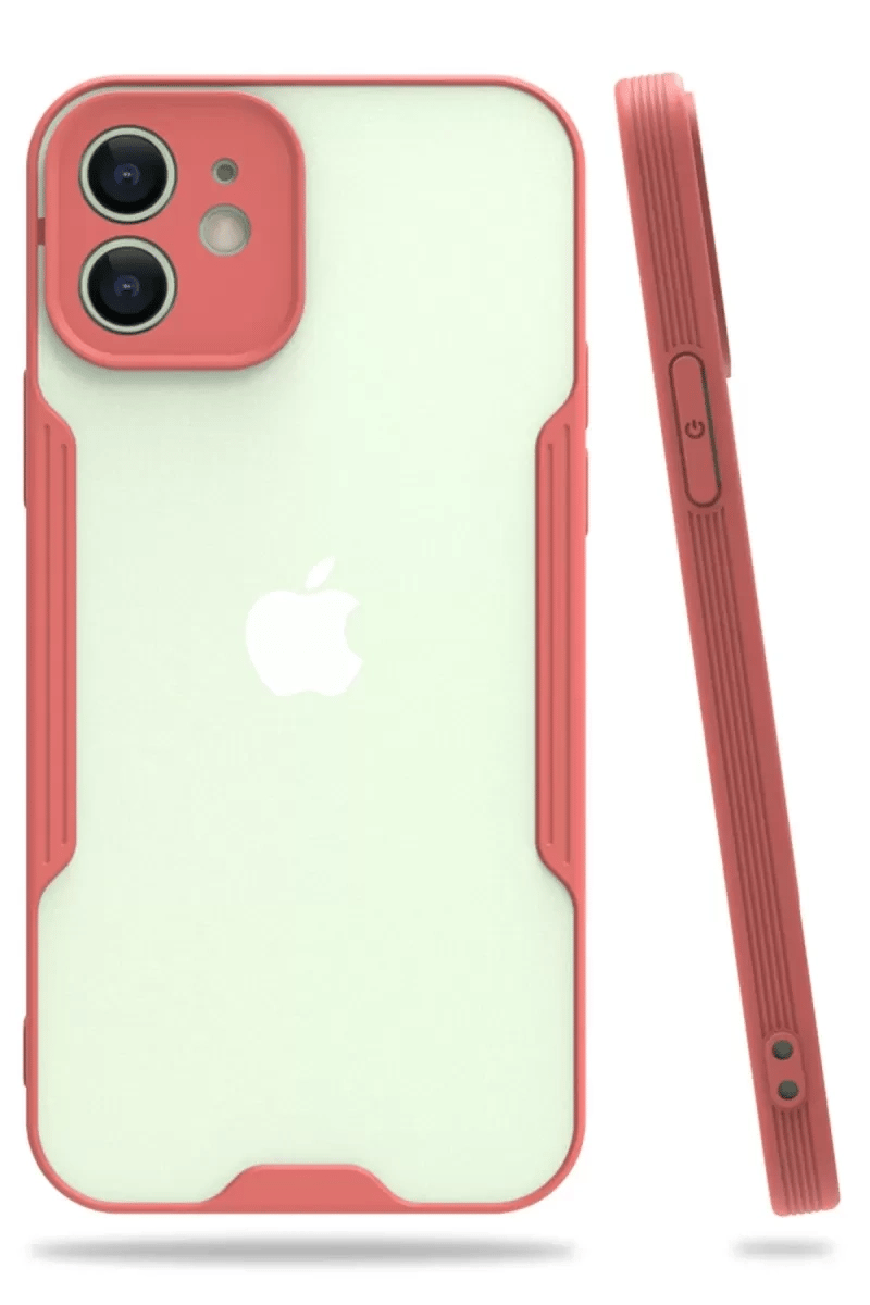 Apple iPhone 12 Kılıf Platin Silikon - Pembe