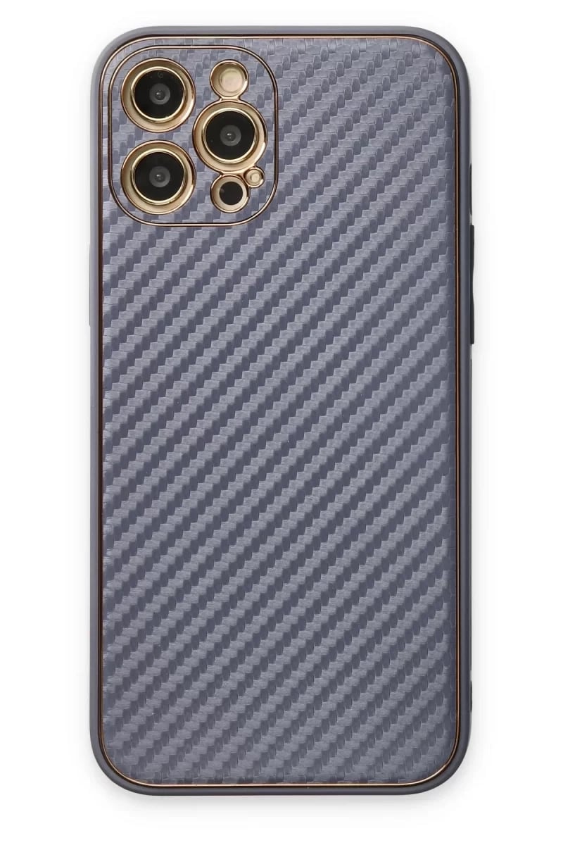 Apple iPhone 12 Pro Kılıf Coco Karbon Silikon - Gri