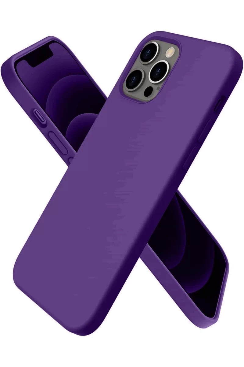 Apple iPhone 12 Pro Kılıf First Silikon - Mürdüm