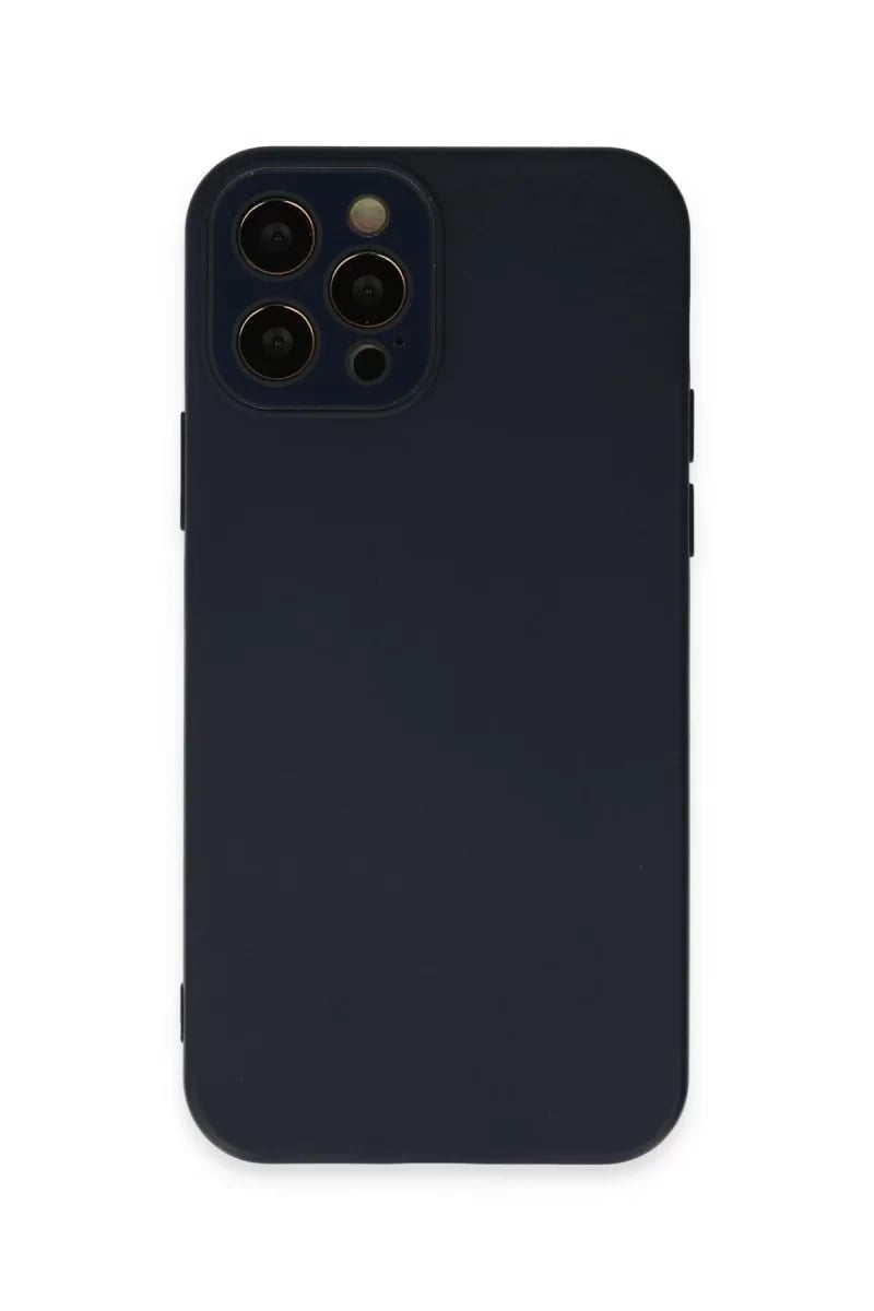 Apple iPhone 12 Pro Kılıf Lansman Glass Kapak - Lacivert