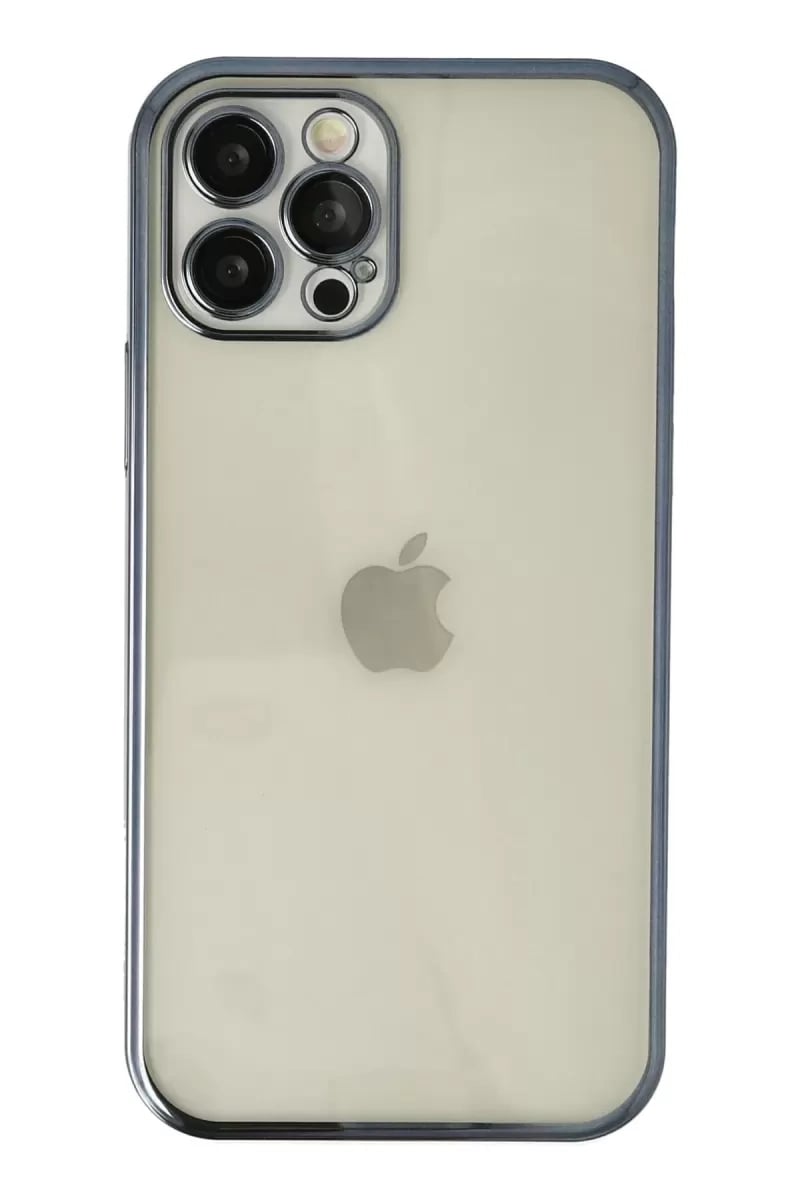 Apple iPhone 12 Pro Kılıf Lensli Silikon - Lacivert
