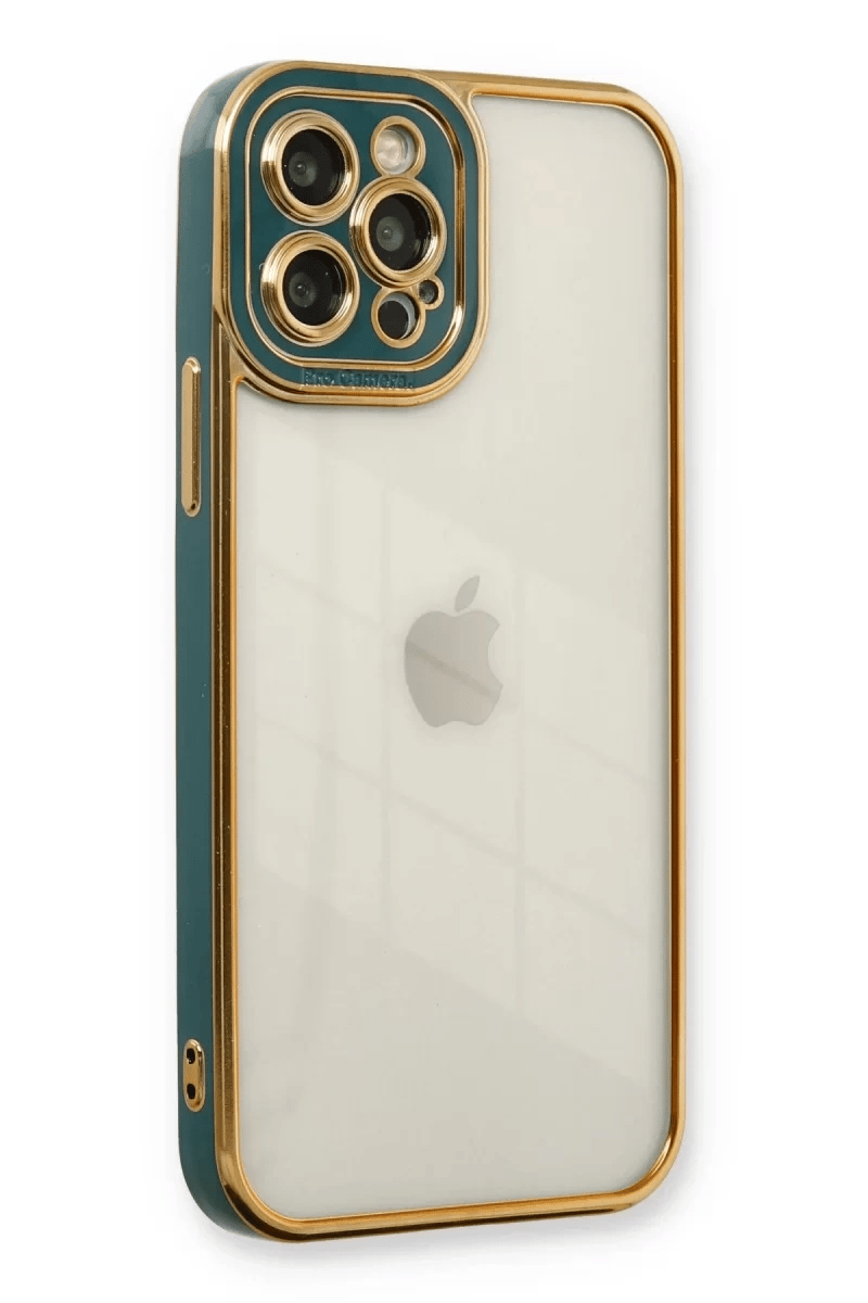 Apple iPhone 12 Pro Kılıf Liva Lens Silikon - Yeşil