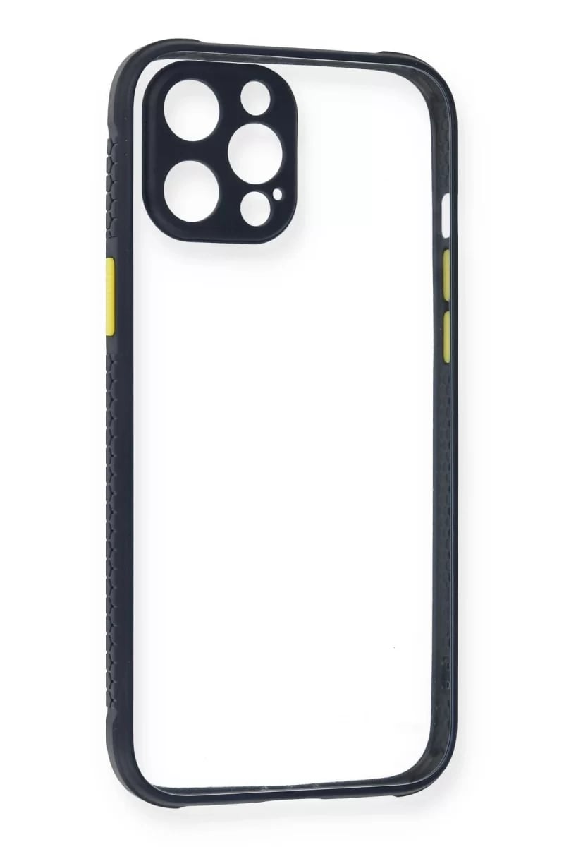 Apple iPhone 12 Pro Kılıf Miami Şeffaf Silikon - Lacivert