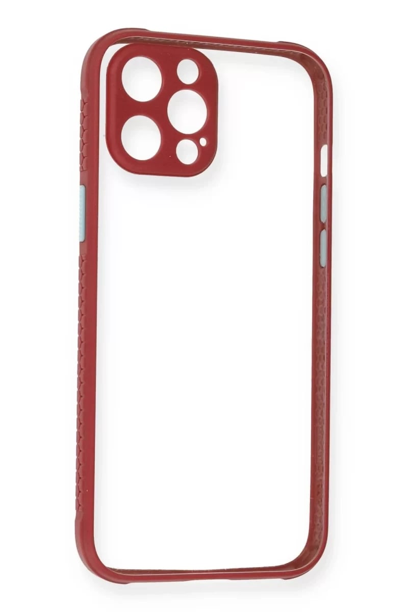 Apple iPhone 12 Pro Kılıf Miami Şeffaf Silikon - Fuşya