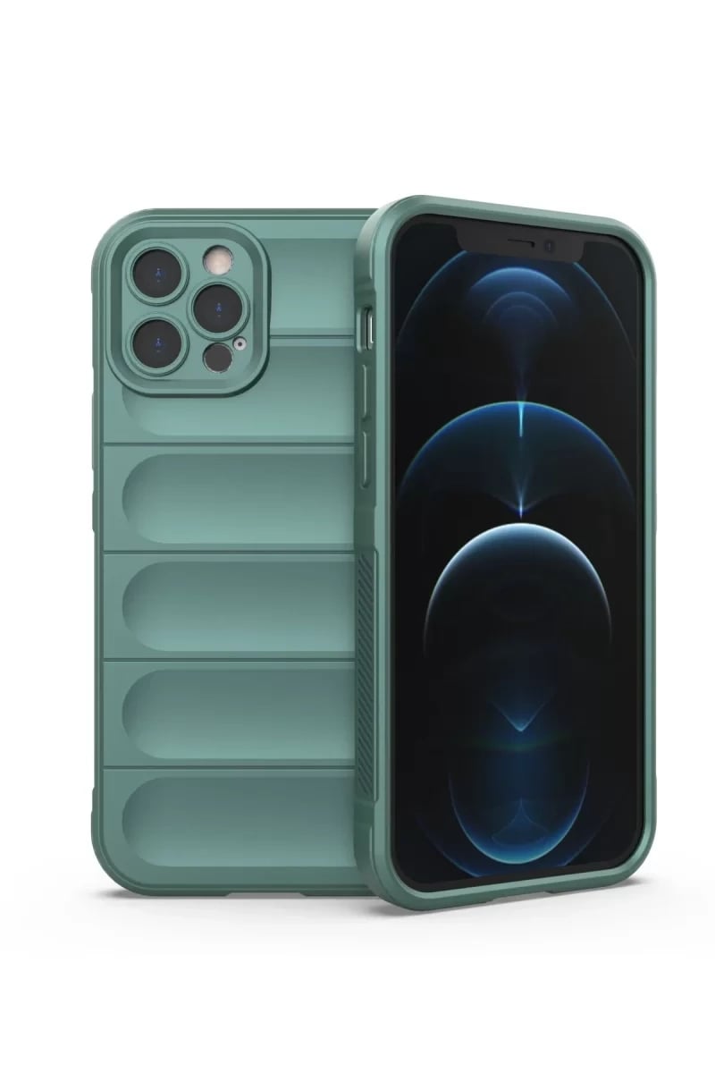 Apple iPhone 12 Pro Kılıf Optimum Silikon - Koyu Yeşil