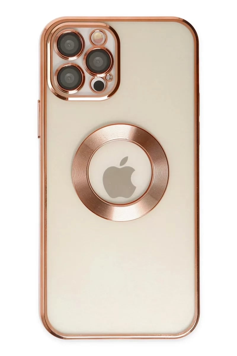 Apple iPhone 12 Pro Kılıf Slot Silikon - Rose Gold