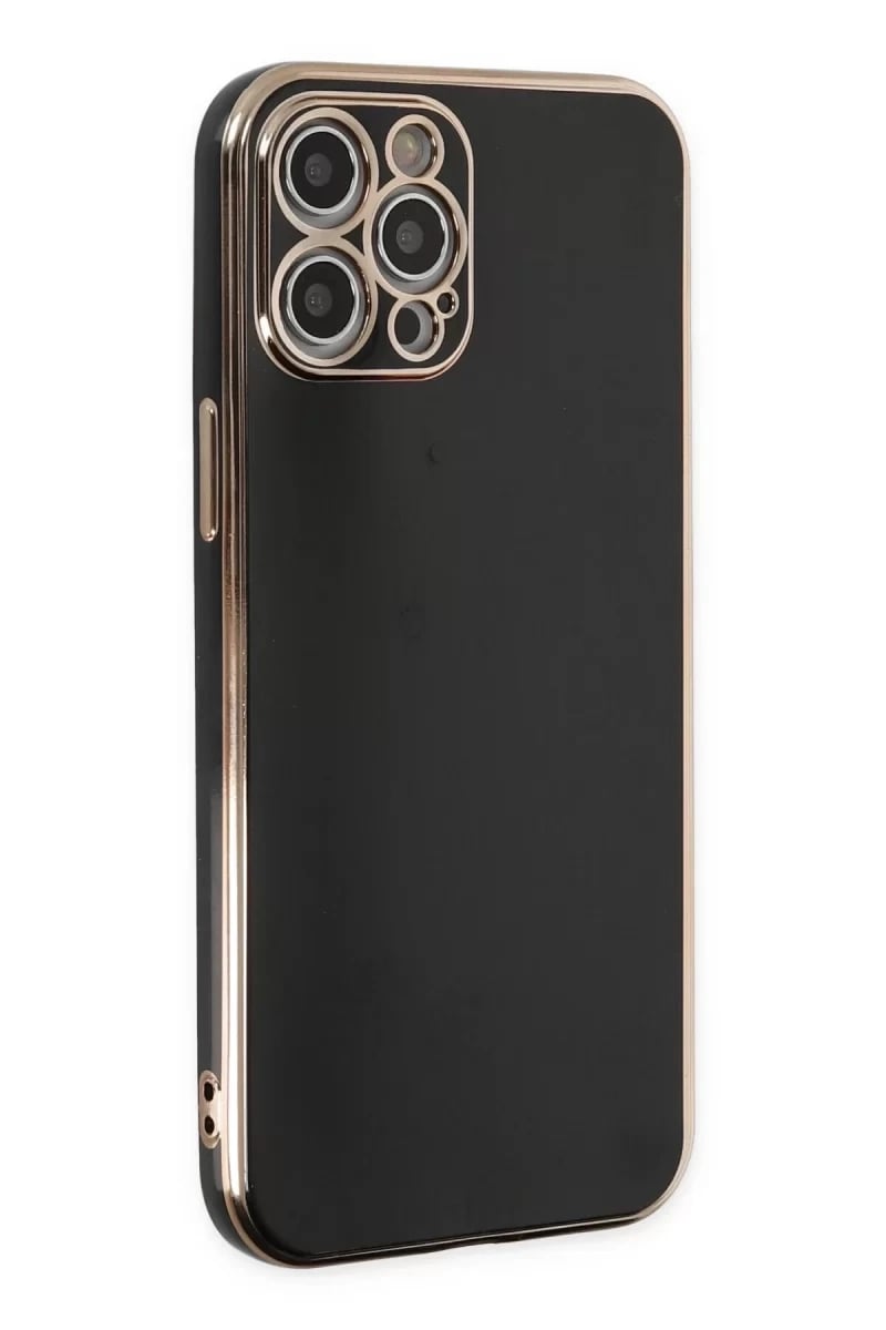 Apple iPhone 12 Pro Kılıf Volet Silikon - Siyah