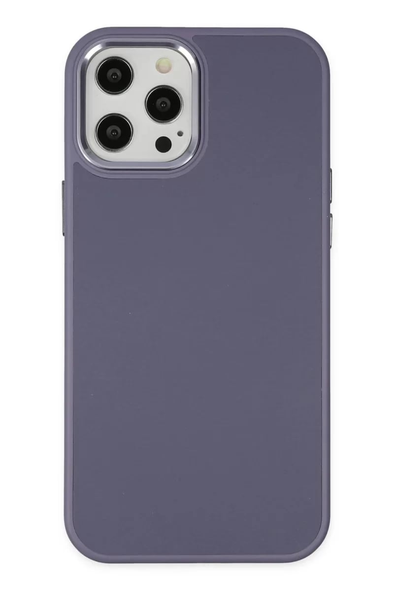 Apple iPhone 12 Pro Max Kılıf Asya Deri Silikon - Mor