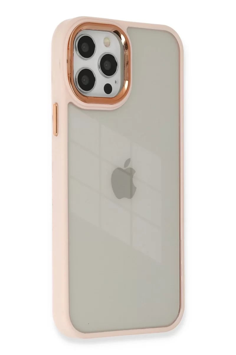 Apple iPhone 12 Pro Max Kılıf Dora Kapak - Pudra